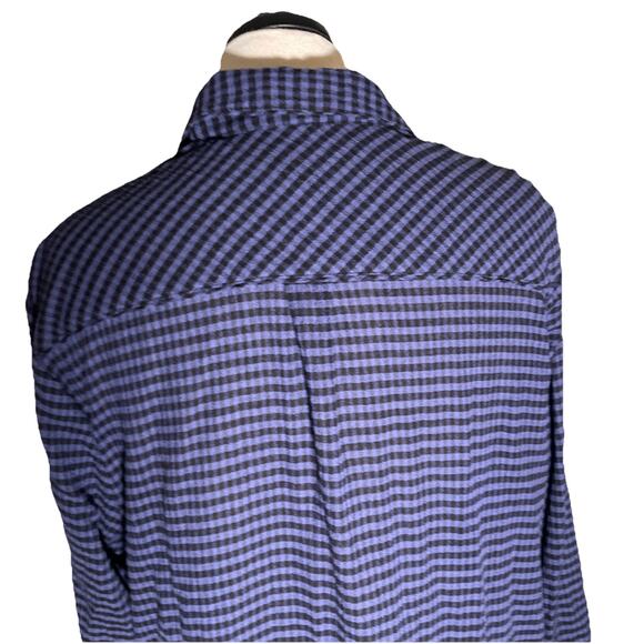 j. jill Women's Long Sleeve Black Blue Check V-neck Pullover with Pockets Top 2X - Picture 5 of 5